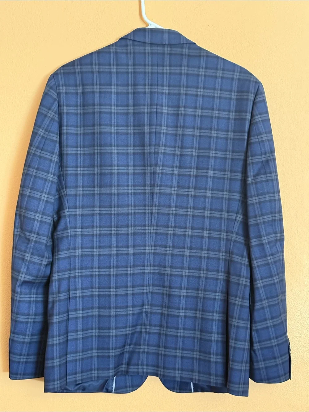 Bar III Men's Blue Plaid Sport Coat Blazer